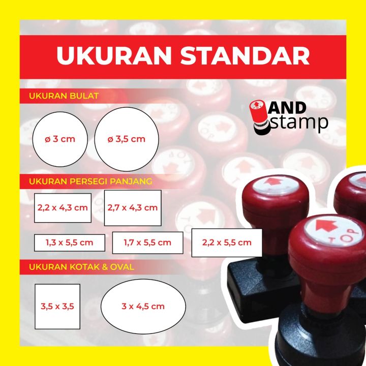 Stempel Flash Ukuran Standar Stempel Custom Stempel Otomatis Stempel Ttd Cod Lazada