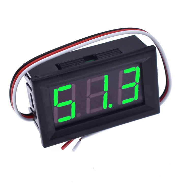 FXC Mini Digital LED Volt Gauge 12V/24V DC Panel Voltmeter For Car Motorcycle