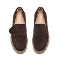 Clarks รุ่น TORHILL BOAT สี DARK BROWN SUEDEรองเท้าหนังกลับ  ทรง LOAFER (รองเท้าลอฟเฟอร์) คุณภาพดี ใส่สบาย. 