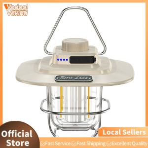 【Vakind】Outdoor Waterproof LED Emergency Light with Retro Style Hanging Hook Type-C Charging and Battery Indicator for Camping and Hiking