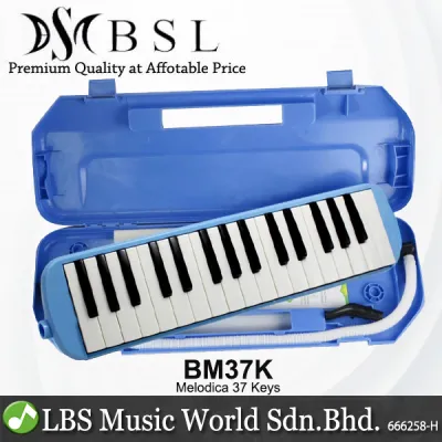 BSL ML32K 32 Keys Pianica Melodica Melodion with Flexible Long Pipe with Short Mouthpieces and Piano Case