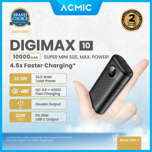 ACMIC DIGIMAX 10000mAh Powerbank Mini 22.5W Fast Charging Type C