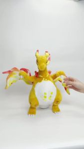 Big Size Pokemon Plush Toy Lucario Fennekin Mewtwo Charmander Shiny Ho-Oh Ninetales Anime Stuffed Toys Christmas Gift  For Kids