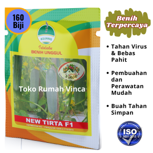 Benih Bibit Timun Besar Hijau Tahan Virus NEW TIRTA F1 160 Biji Cap Kujang