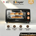 Saluyar KX1251 Oven Listrik 12L 400W Low Watt Timer Pengatur Suhu untuk Kue Roti Pizza. 