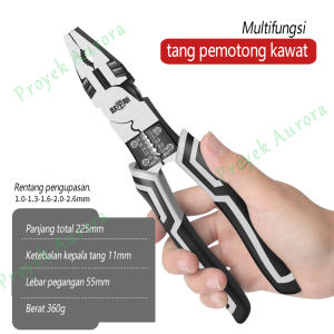 Barang ready Tang Potong Baja Kabel Listrik Gunting Kawat Besi Serbaguna Multifungsi - 9 inch Tang Pemotong Kawat Kelas IndustriTang Pemotong Kawat untuk Teknisi ListrikTang Penghemat Daya