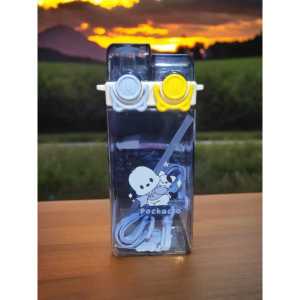 BARANG LAKU DOUBLE STRAW BOTTLE / BOTOL MINUM SEDOTAN GANDA 600ML NEW HX 259