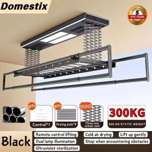 DOVVA 【Local Stock + FREE INSTALLATION】Upgrade Automated Laundry Rack dryer function Smart Clothes Drying System Double Layer Frame 80kg Large Bearing UV Sterilization