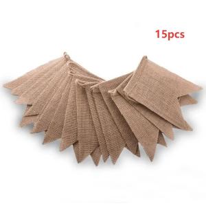 Fish Tail Pull Flag Party Decoration Burlap Banner 3.5meter Diy Vintage Party Wedding Banner