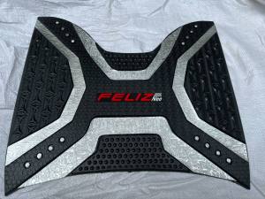 THẢM XE MÁY ĐIỆN VINFAST FELIZ NEO ĐEN DÀY MÀU BẠC KIỂU INDO 2025