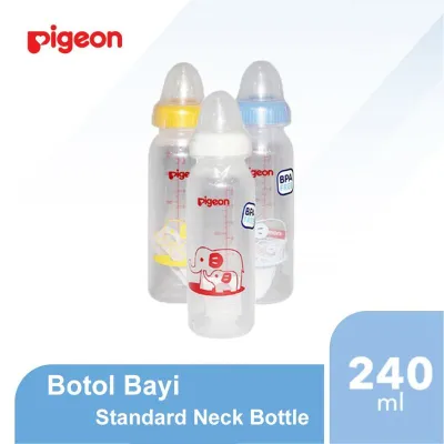 Pigeon 1 Pcs Botol Susu Bayi 50ml 120ml 240ml / Botol Assorted PP Standard Bottle Eco Anti Sedak Botol Susu Pigeon / Perlengkapan Mandi dan Teether Bayi Kerincingan Bulat