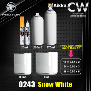 [ Snow White 0243 ] 2K Cat Kereta Proton Car Paint Solid Touch Up Pen Aerosol Spray DIY Cat Kereta