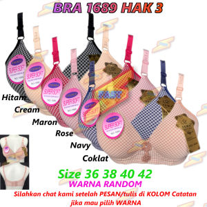 FAST - BH / Bra Wanita Cewek Dewasa FEMA 1689 Kotak Cup B Busa Sedang Tanpa Kawat Kaitan 3 Size 36 - 42