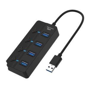 7-Ports USB 3.0 OTG HUB With Switch 5Gbps High-Speed Data Transfer Charge Splitter For PC Laptop
