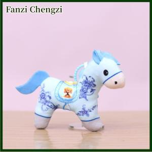 Fanzi 1Pcs 2026 Year Of The Horse Mascot Pendant Decoration Plush Toy Good Luck Charm Chinese Red Pony Soft Doll Keychain Girl Boy Gift