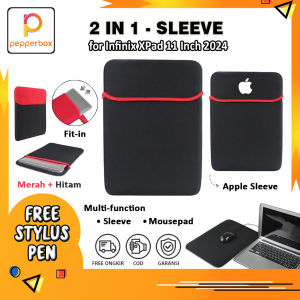 Sleeve 2 in 1 Infinix XPad 11 Inch 2024 Sarung 2 tone Tas Bag Neoprene Fit Pouch Black Cowok Cewek Skin Cover Aksesoris Pelindung Tablet