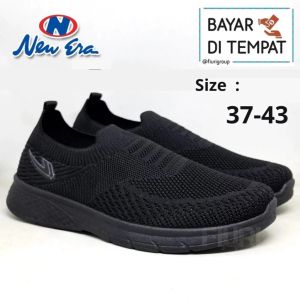 FIURI - NEW ERA - WINNER 35-43 BIRU NAVY - SEPATU SNEAKERS SLIP ON PRIA - SEPATU KNIT RAJUT - SEPATU OLAHRAGA JOGGING SENAM LAKI-LAKI - SEPATU SEKOLAH KERJA KULIAH - SEPATU CASUAL COWOK TRENDY MURAH PROMO DISKON