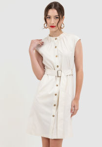 badomoda WYNONA Elastic Collar Belted Dress
