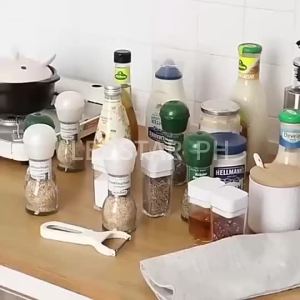 Double Layer Kitchen Organizer Shelf Seasoning Floor Holder Condiments Organizer