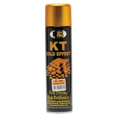 Bosny KT Gold Effect Spray Paint Gold Spray Paint Metallic Gold Colors Chrome Mirror Chrome Finish