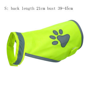 ZOOGGJZ Ventilate Cozy High Visibility Fluorescent Pet Reflective Vest Dog Jacket Pet Hi Vis Coat Pet Safety Vest