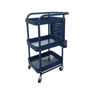 ชั้นวางของ มีล้อ #พร้อมส่ง ชั้นวางของอเนกประสงค์ ชั้นวางของ3ชั้น ชั้นเหล็ก ชั้นมีล้อ ชั้นวางของ4ล้อ รุ่นWK130898 ชั้นวางของถูก