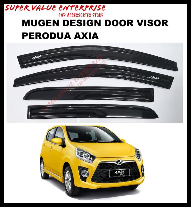 Perodua Axia Door Visor Mugen Design Wind Deflector Air Press Door ...