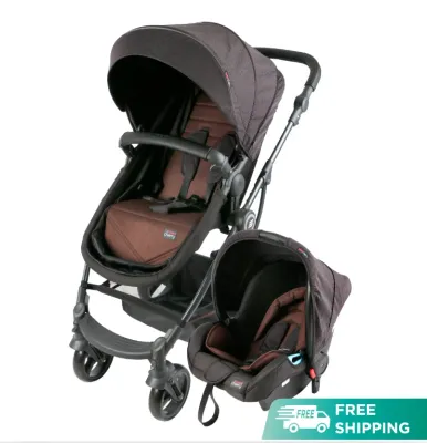 Sweet Cherry 3-in-1 Convertible Baby Stroller with Baby Carrier Car Seat GL600 Vetro S Travelling System (Stroller + Car Seat)