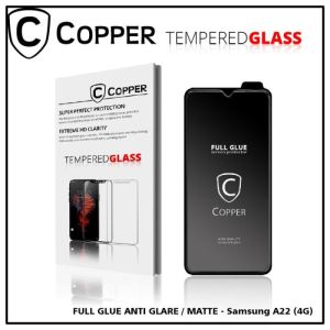 Samsung A22 4G - COPPER Tempered Glass Full Glue ANTI GLARE - MATTE