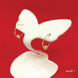 ต่างหูทอง ต่างหูห่วงแฟชั่น ต่างหูตุ้ม ทองไมครอน ทองชุบ งานสวยใส่แทนของแท้ได้ ใส่อาบน้ำได้ ไม่ลอกไม่ดำ
