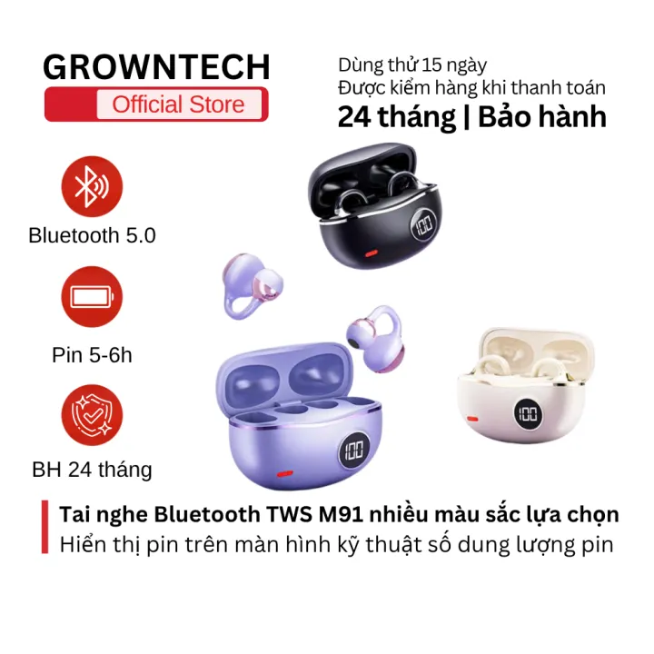 Tai nghe bluetooth TWS M91 thiết kế thể thao chống ồn đàm thoại rõ pin ...