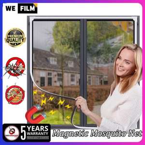 DIY Magnetic Mosquito Screen Mosquito Net Prevent Dengue Fever Washable Invisible Anti-mosquito Magnetic Fiberglass Mesh with Full Frame Magnetic Strip(WhiteBlackBrown)