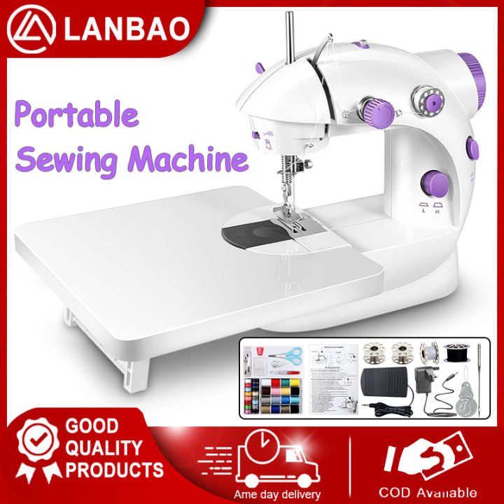 【Malaysia Plug】Portable Sewing Machine Mini SM202 Double Speed with