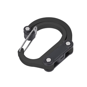 ห่วงเกี่ยวนิรภัยอเนกประสงค์สำหรับตั้งแคมป์กลางแจ้งอุปกรณ์ตกปลาหลากหลายอุปกรณ์ตะขอหมุนได้360หัวเข็มขัดรูปตัว D อะลูมินัมอัลลอยสำหรับเดินป่าตั้งแคมป์กระเป๋าเดินทางกระเป๋าเป้สะพายหลัง