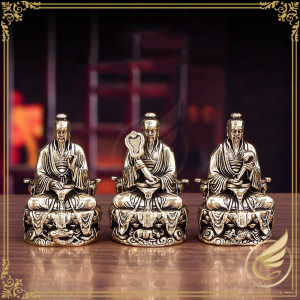 Decor Mini Tượng Tam Thanh Đạo Giáo Cỡ Nhỏ Bằng Đồng Thau Tượng Đồng Nhỏ Trang Trí Thờ Tự - Đồ Đồng Thuận Tâm