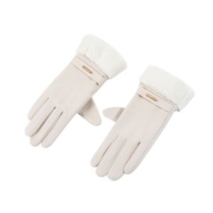 DIVATEN Plus Velvet Lining Winter Touch Screen Gloves Thickened Plush Elastic Cuff Warm Suede Gloves Cute Touchscreen Cold Weather Gloves Outdoor Use