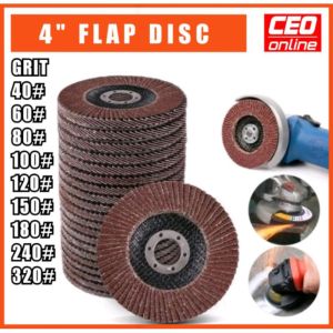 CEO 🇲🇾 Flap Disc Sand Paper Flap Disc 4" Abrasive Flap Disc Steel Stainless Steel Wood Angle Grinder Kerja Kayu Besi