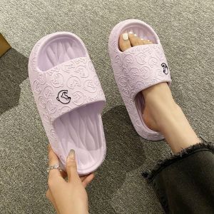 [Free Shipping] EVA Slippers For Women Summer Home And Bathroom Use Non-Slip Thick-Soled Flat Simple Design Dolphin Pattern Suitable For Couples Comfortable For Men