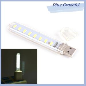 Ditur Mini USB LED Lamp 8 LED Camping Portable Night USB Gadget Lighting For PC Laptop