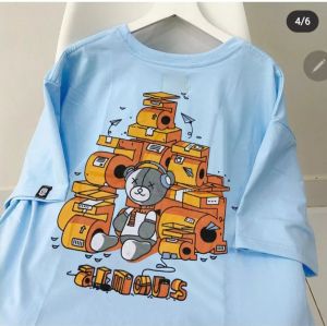 Áo Thun Nam Nữ Form Rộng IN HÌNH GẤU XẾP HÌNH dễ thương độc đẹp Vải Dày Mịn Thiết Kế Thời Trang Đường May Sắc Sảo