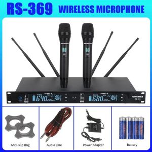 RAYHAYES Professional Wireless Microphone Heavy Duty UHF 200 CHANNEL Remote Receptio System Set