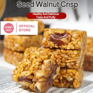 【FAMMY FAEY】Flaxseed Walnut Crisps Sesame Crisps Walnut Kernel Crisps Small Packages Traditional Pastry Delicious亚麻籽核桃脆片