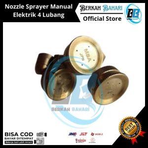 Nozzle Sprayer Kuningan Elektrik Lubang 4 MSA | Nozzle Bengkok Sprayer 4 Mata Lubang Manual Elektrik