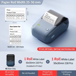 NIIMBOT B1 Printer Sticker Label Thermal Waterproof Shoe Box Packaging Barcode Custom Price Tag