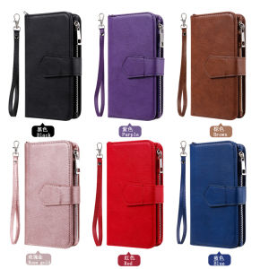 2 in 1 Magnet Detachable Wallet Case For Samsung Galaxy A73 A53 A33 A23 F23 A13 A04S A03S A52 A32 A22 A22S M22 A12 5G 4G Zipper Leather Flip Card Slots Handbag Cover