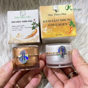[Xả kho - kèm quà] Combo 10 hộp kem sâm peel da tri mụn Mộc Thiên Phú kem bong mạnh sinh học không bào mòn trj dứt điểm mụn nám tàn nhang