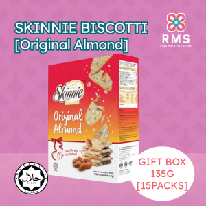 SKINNIE Biscotti: Original Almond 135G - Gift Box (9G x 15Sachet)