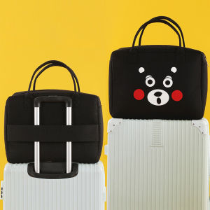 Cartoon Felt Travel Bag Large Capacity Luggage Storage Bag Short Distance Satchel Tote Bag Can Cover Trolley Case