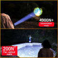 Super Bright Zoom LED Flashlight Rechargeable Waterproof Original Three Lighting Modes Portable Outdoor Camping Searchlight. 