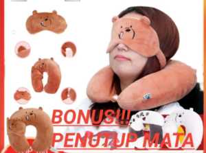 Bantal Leher Ber SNI Free Penutup Mata Lucu & Cantik Banget